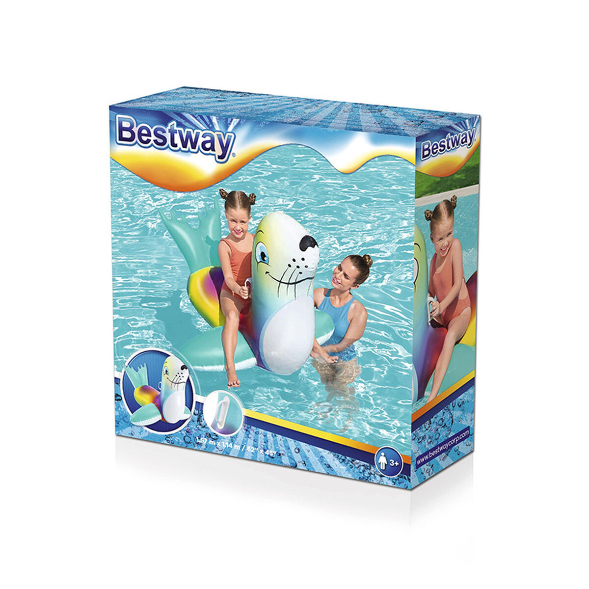 Oppustelig Figur til Pool Bestway Sæl 157 x 114 cm 140 x 141 x 93 cm